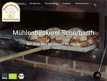 Tablet Screenshot of muehlenbaeckerei-scherbarth.de